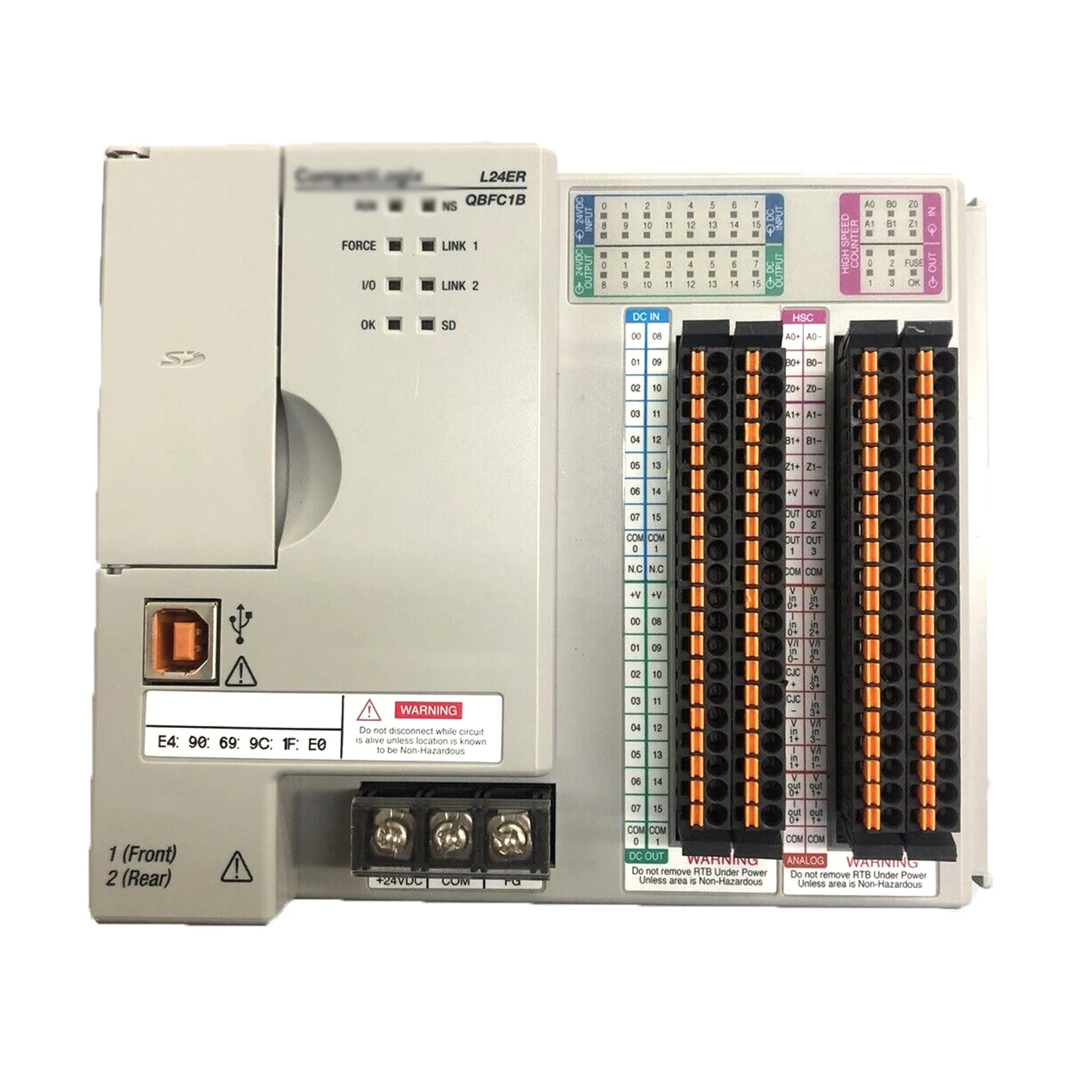 100% новый контроллер 1769-L24ER-QBFC1B CompactLogix 750KB DI/O AI/O 1769-L24ER-QBFC1B-CC PLC 1769L24ERQBFC1B