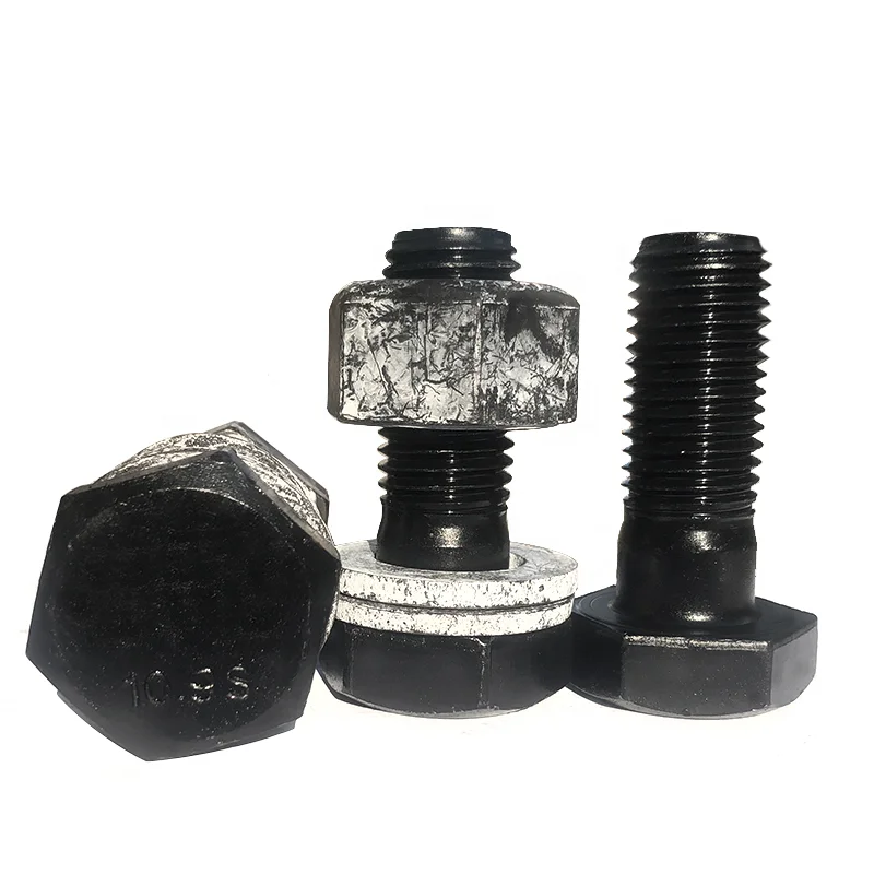 HBLJ ASTM A325 / A490 Large hexagon head bolts for steel structure DIN6914 / DIN7990 hex bolt 8.8 grade