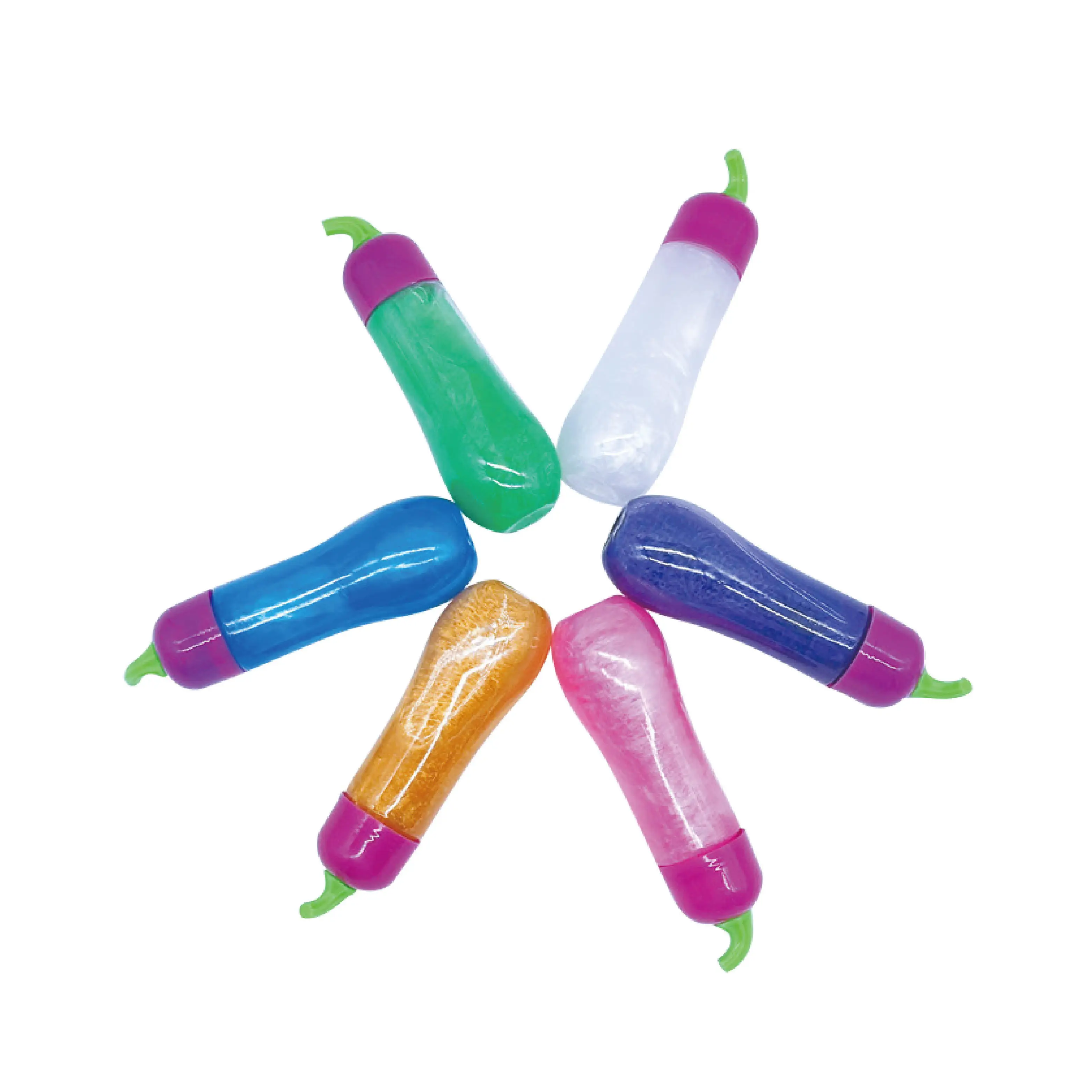 Educational Toy Pumpkin Plastic Bottle Clear Crystal Slime Toys Halloween Decoration Twist Crystal Slime