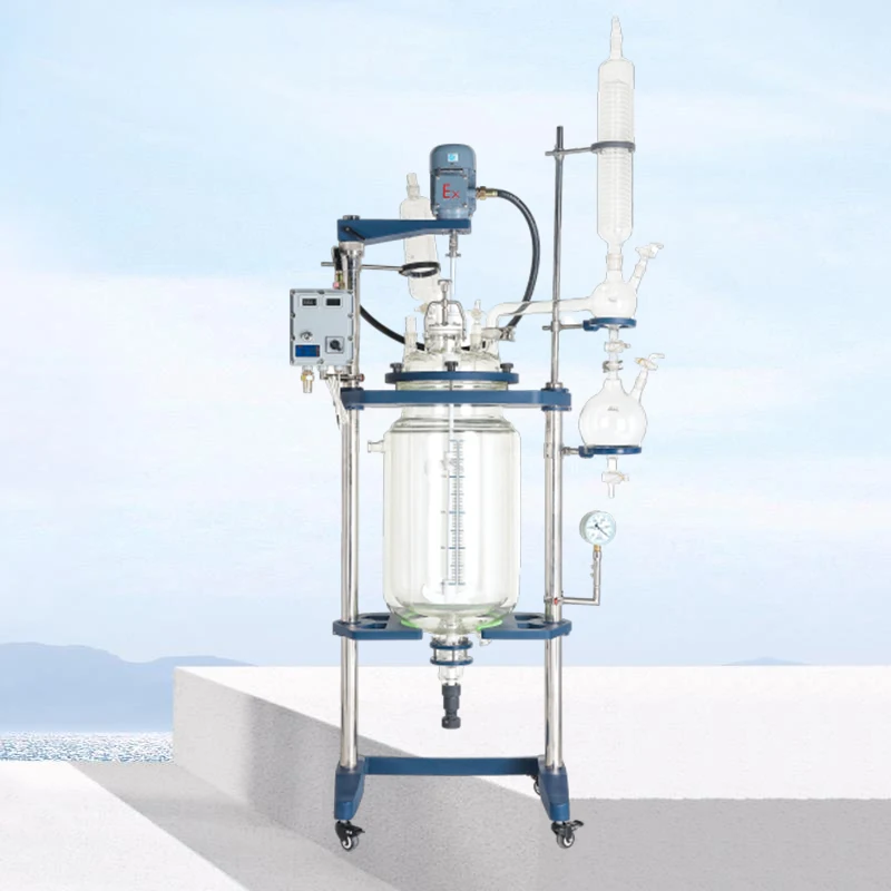 Excellent Quality Chemical Pharma Thermostat 20L Glass Pressure Chemical Reactor Price