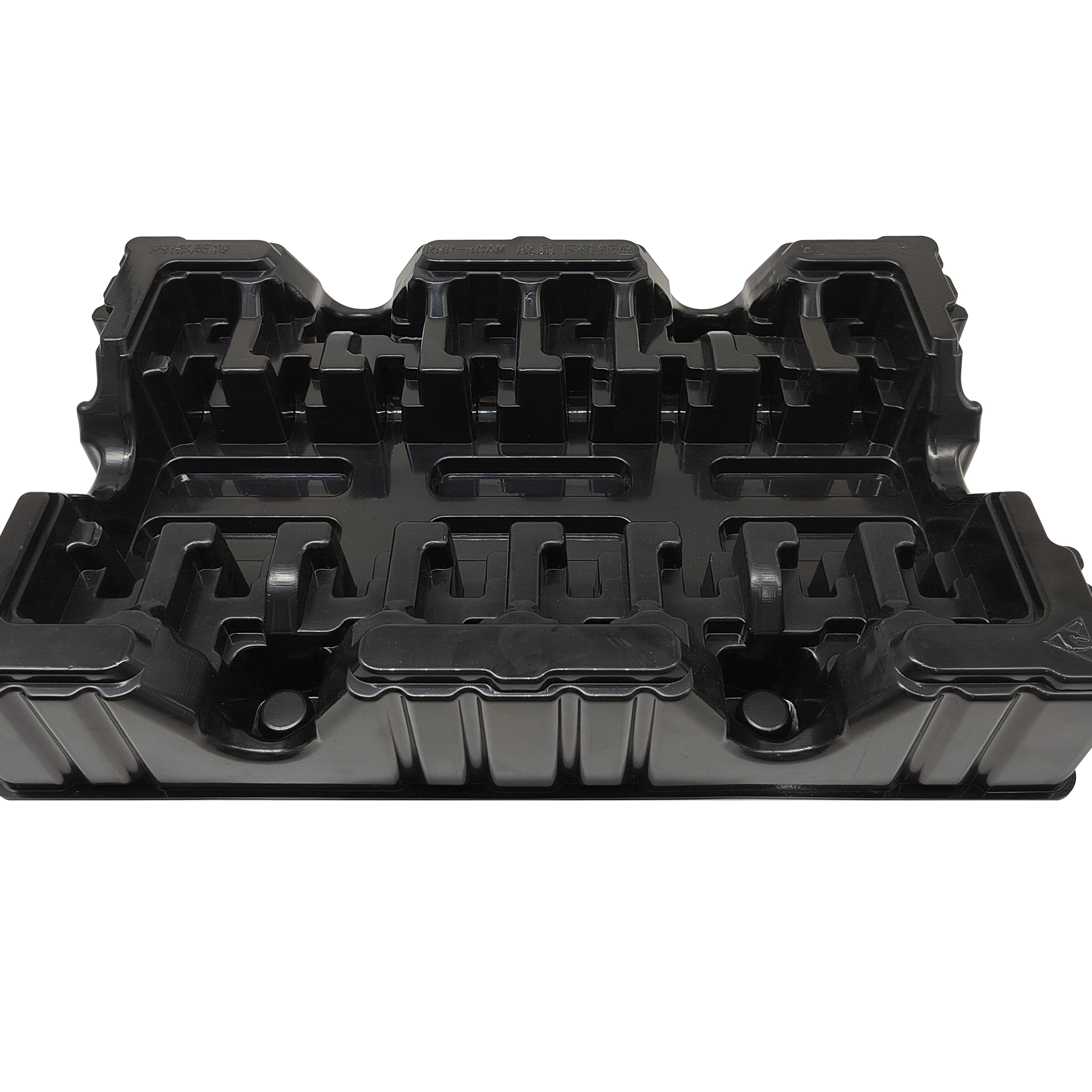 Custom black plastic ESD antistatic tray packing Electronics Blister Tray for CPU processor with component
