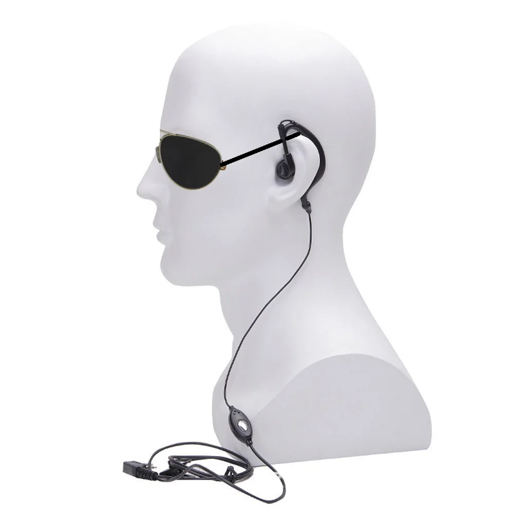 Factory Supply Custom Original Tube Earpiece 2 Pin Cheap Headset Mic For Walkie Talkie Baofeng Uv-5r Bf-888s