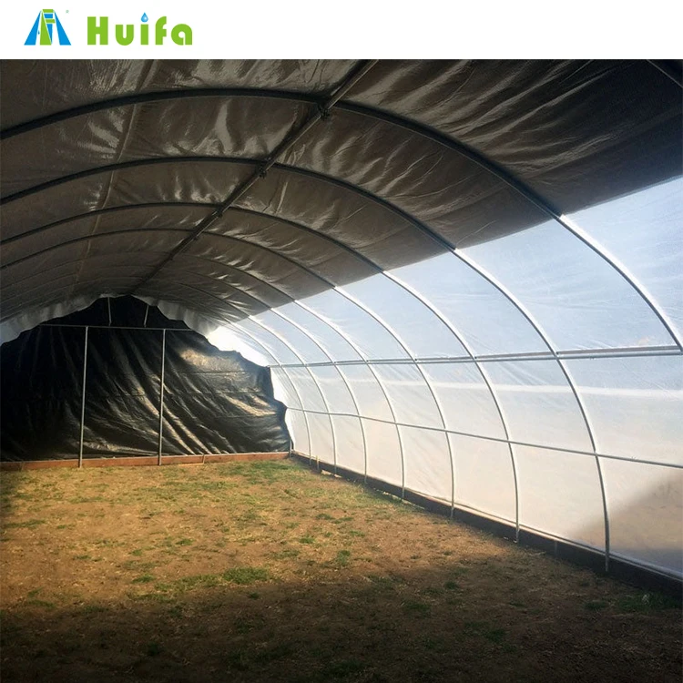 Chinese Economic Tunnel Pe Film Greenhouse For Mushroom Tomato With Hydroponic Cooling System