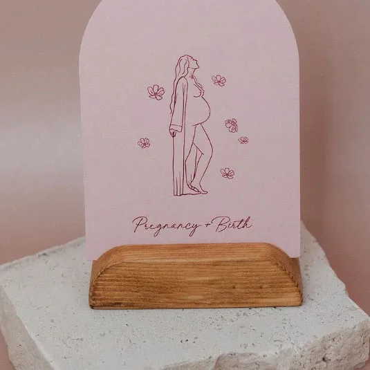 Custom Affirmations Cards Deck Daily Self Care Positive Affirmation Arch Card Set With Wooden Holder Pregnancy And Birth Gift