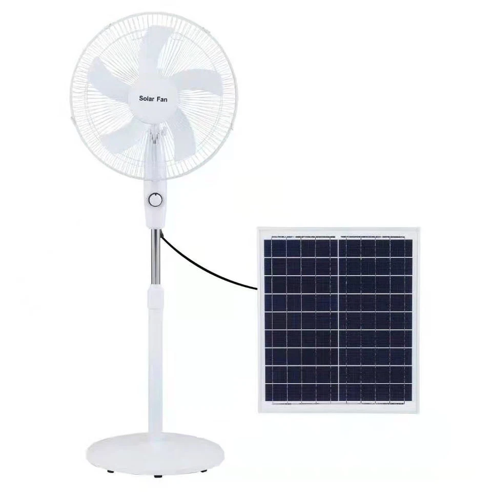 Rechargeable USB Solar Powered Fans Indoor Outdoor 16 Inch solar fan with Solar Panel and lithium battery