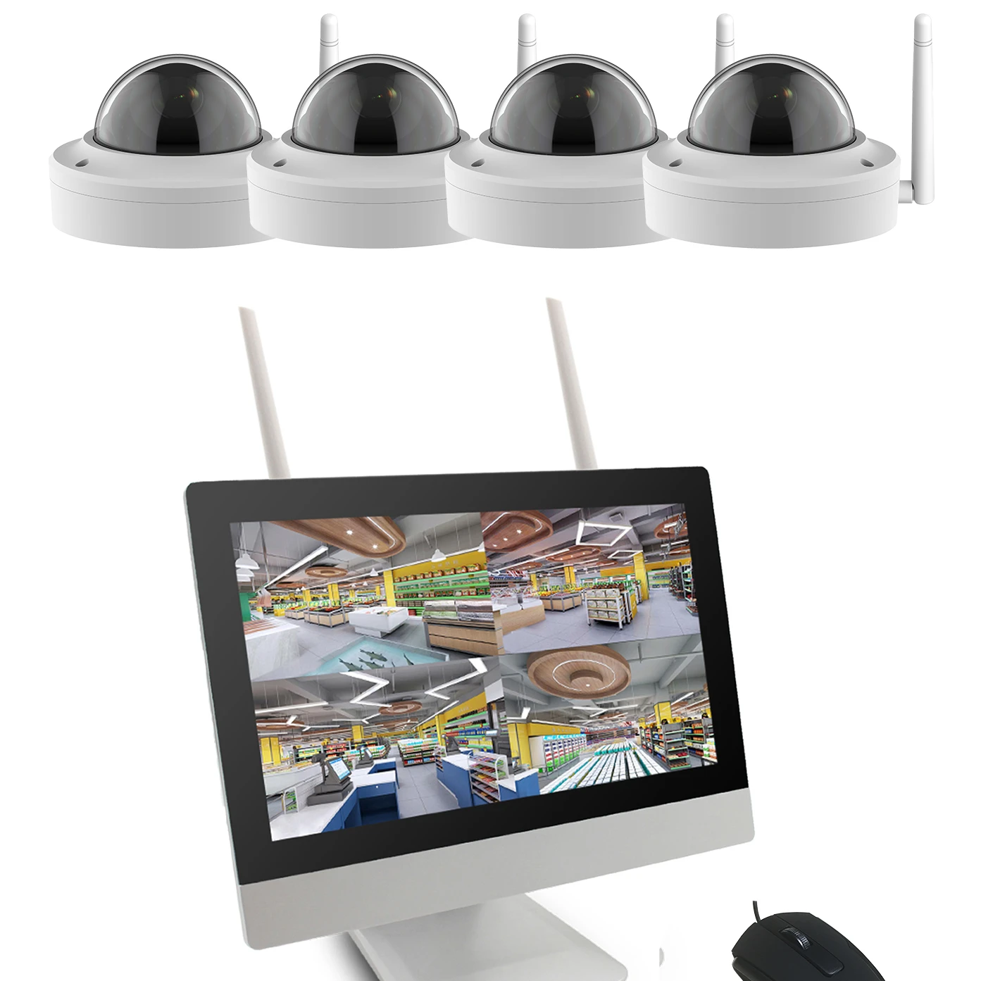 Vehicle Surveillance Remote Control BUS Truck CCTV DVR 2T 4G GPS Cantonk 10 INCH Screen Night Vision Camera Mobile DVR System