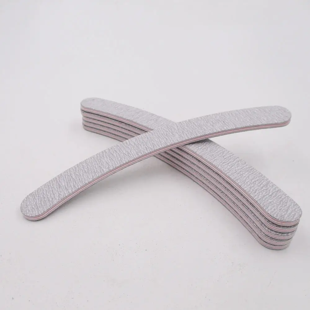 Japan Sand Paper Zebra Grey Nail File 100/180 Grit for Poly Nail Gel Manicure Kit Salon Home Use Nail File