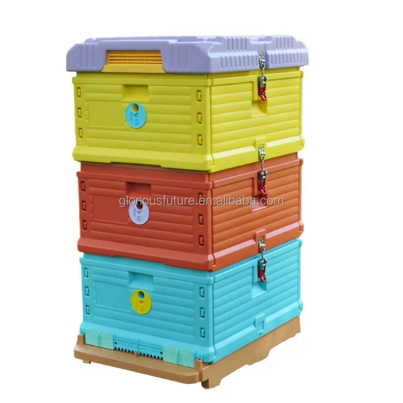 Wholesale High Quality Beekeeping Equipment tool Three layers 10-frame plastic thermo bee hive