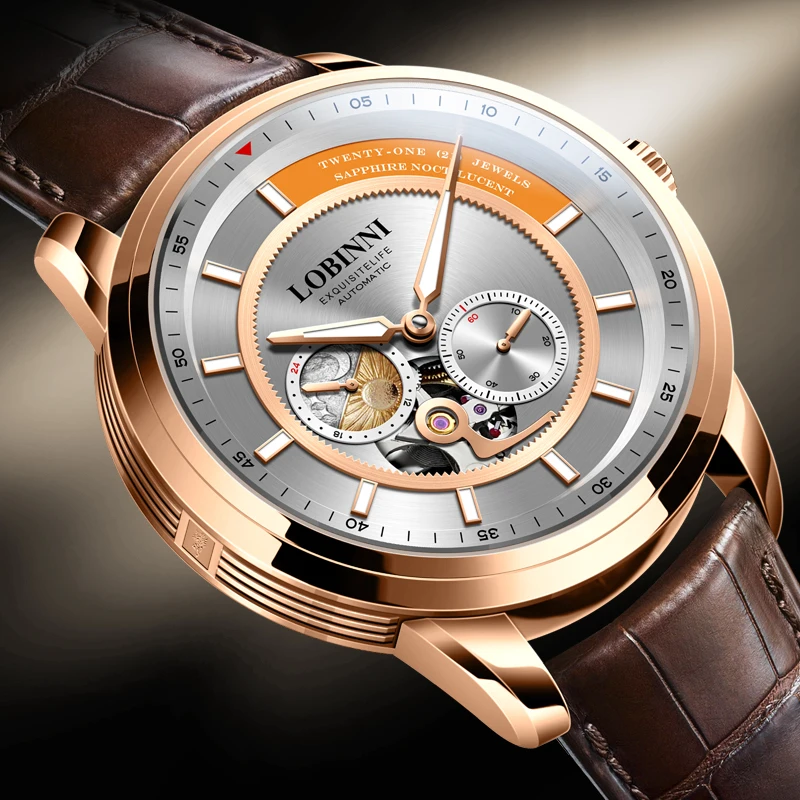 LOBINNI Mens Wristwatches Factory Direct Sales Wholesale Price Custom Logo High-end Automatic Mechanical Watches for Men 9017