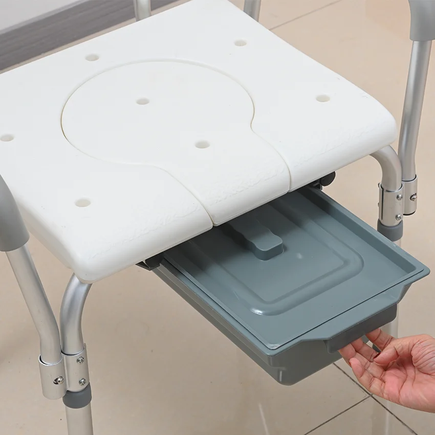 Safe Aluminum Alloy Shower Seat Bathroom Chair Shower Chair for Home care Elderly and Disabled Person