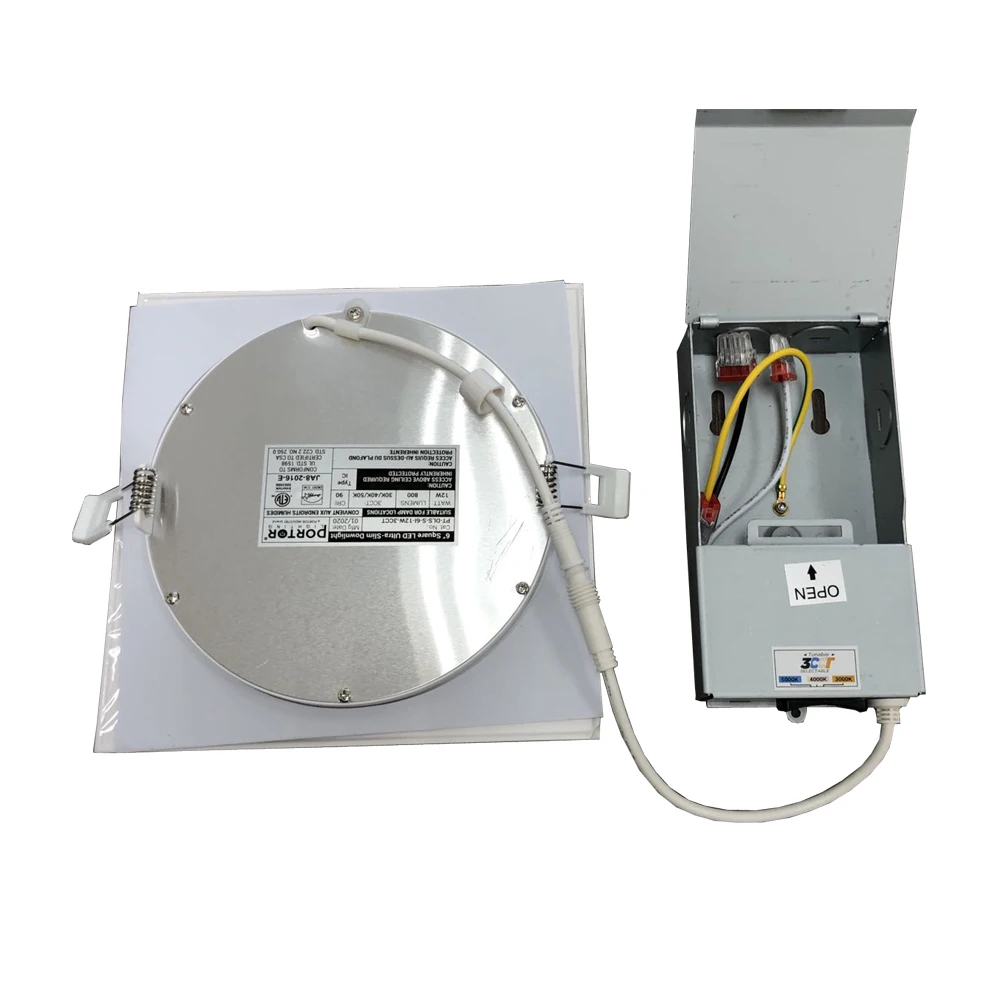 fast shipping ETL recessed led slim square ceiling panel light 4inch 6inch CCT tunable spot light