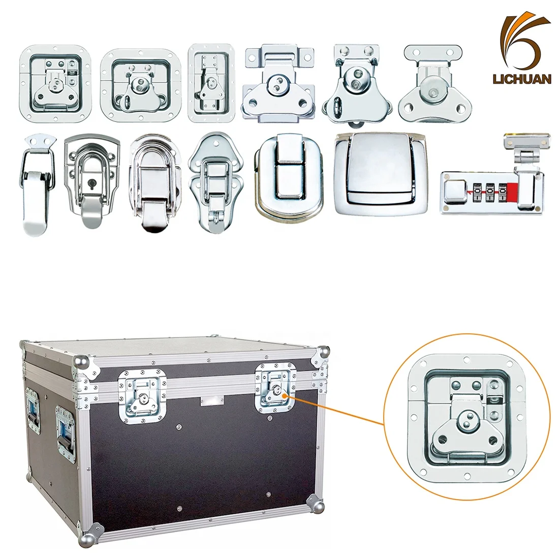 Blue Zinc Large Butterfly Lock  for Tool Case Heavy Duty Spring Latch Flight Case Latches Luggafe Bag Accessories