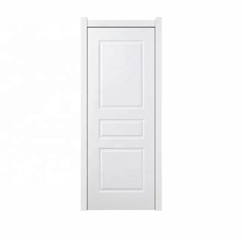 Cheap bedroom latest Design Interior white PVC film coated MDF hollow core Wooden Doors for rooms