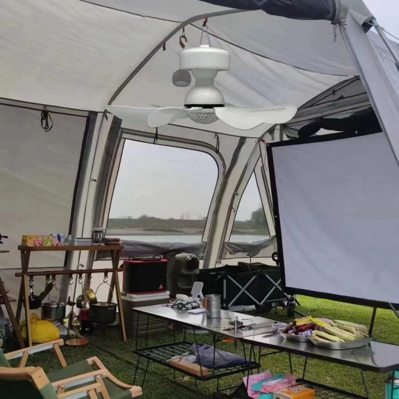 Factory Hot Sale Solar Charging 3-Color Portable Solar Fan With LED Light For Camping And Home Use