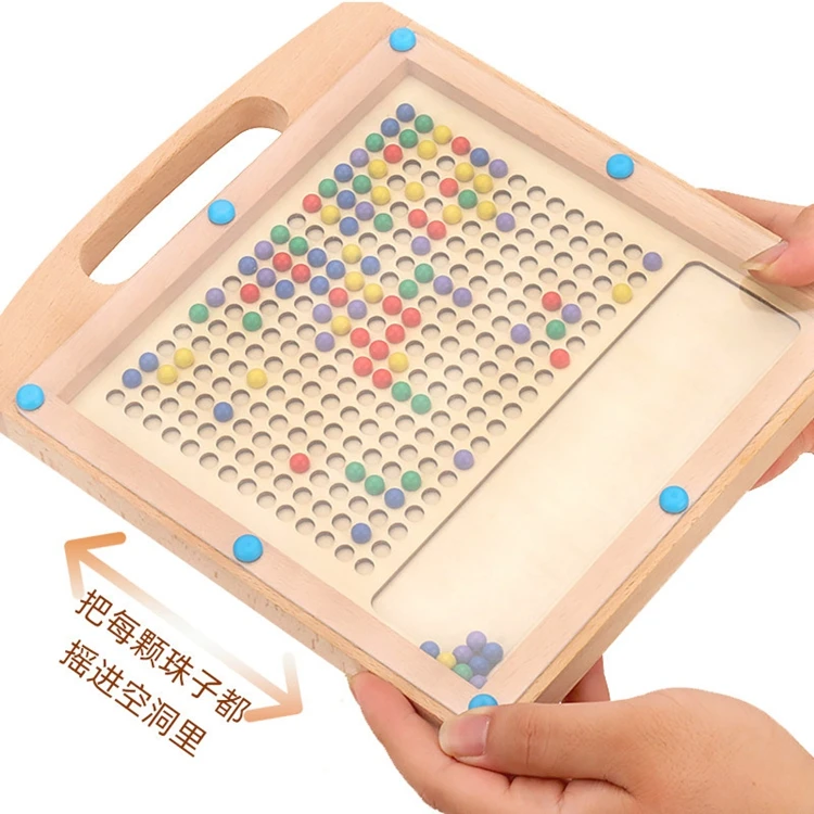 HOYE CRAFT Children Learning Educational Toys bead maze puzzle game magnetic drawing board toy