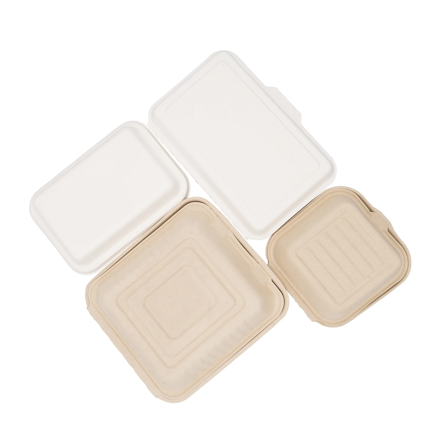 Good Quality compostable paper cardboard lunch box disposable recycle paper lunch box