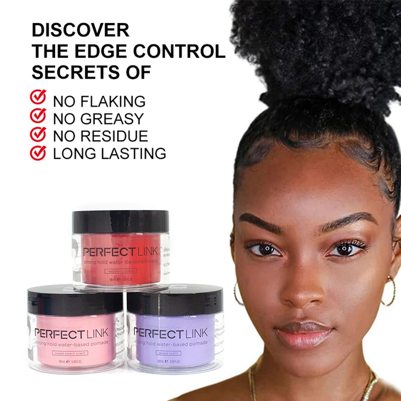 Private Label Make Your Own Beautiful Glaze Super African American Hold Gel Edge Control  For 4c Black Hair