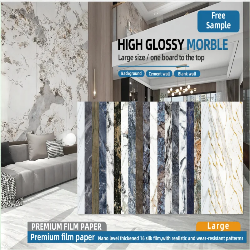 Hot Selling Good Price Marble Flexible Wall Cladding for indoor wall home building decoration High Glossy WPC Panel