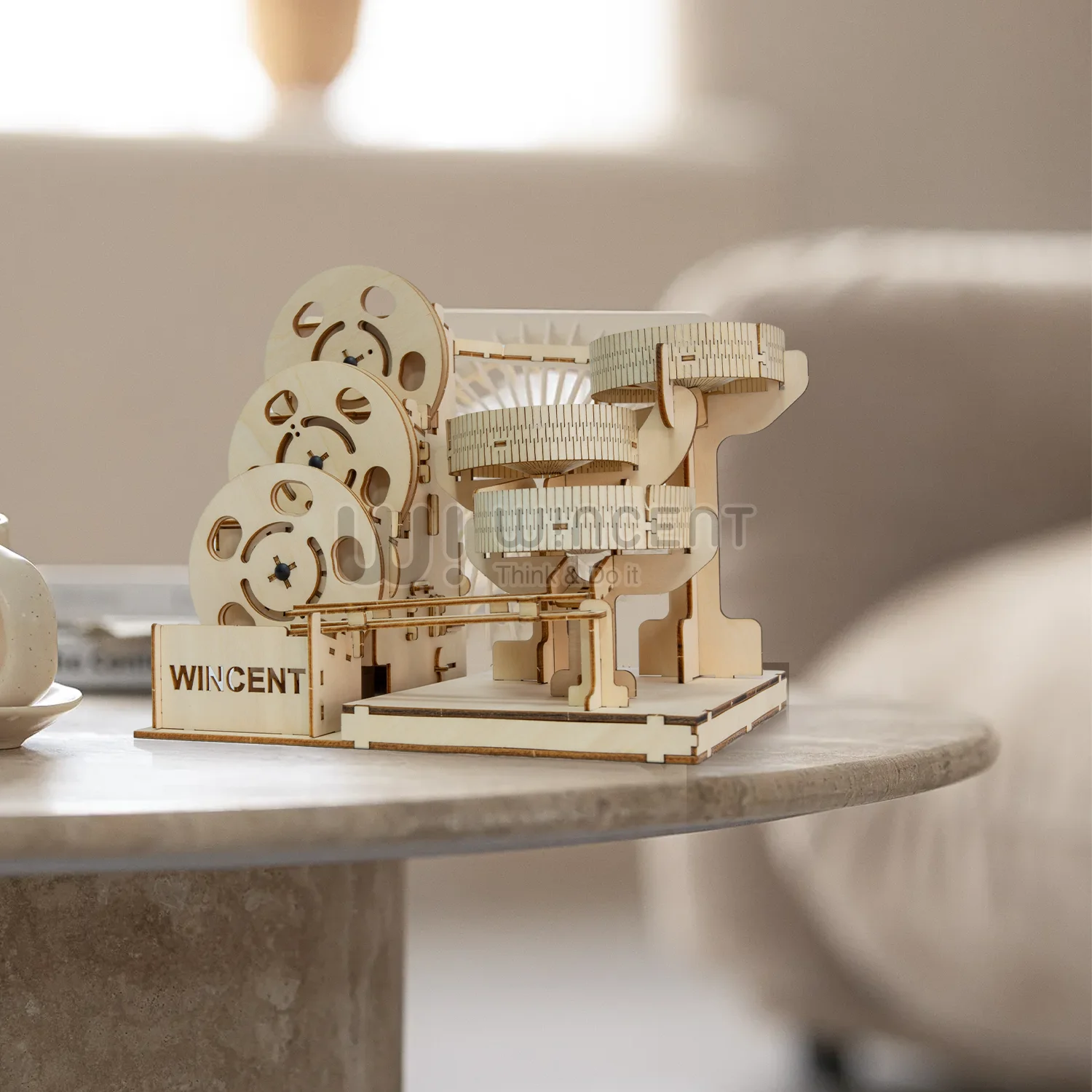 Wincent ODM New Product Assembly Toys DIY Marble Wood Run Wooden toys Puzzles 3D kits for adults