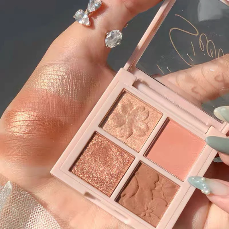 Four-Color Eyeshadow Body Glitter Eye Shadow Makeup Palette Makeup Depotting Tools