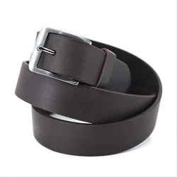 Vintage style pin buckle cow genuine leather belts high quality men real leather belt