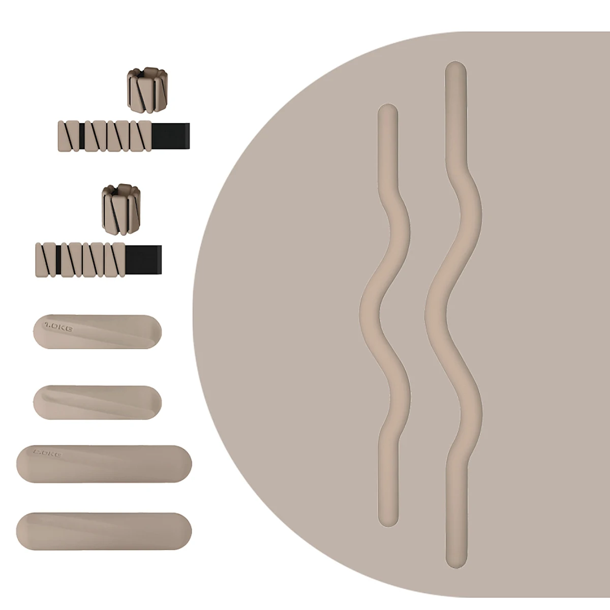 Pilates Equipment Fitness & Body Building Ring Weight Adjustable Dumbbell Silicone Ankle Weights