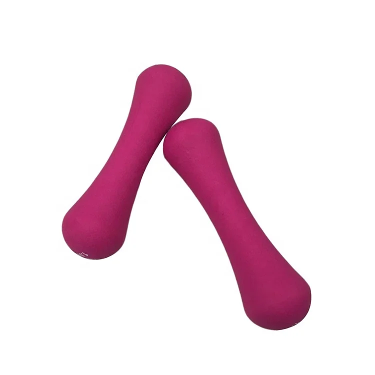 Gym Fitness Colorful Bone Shape Neoprene Dumbbell For Women