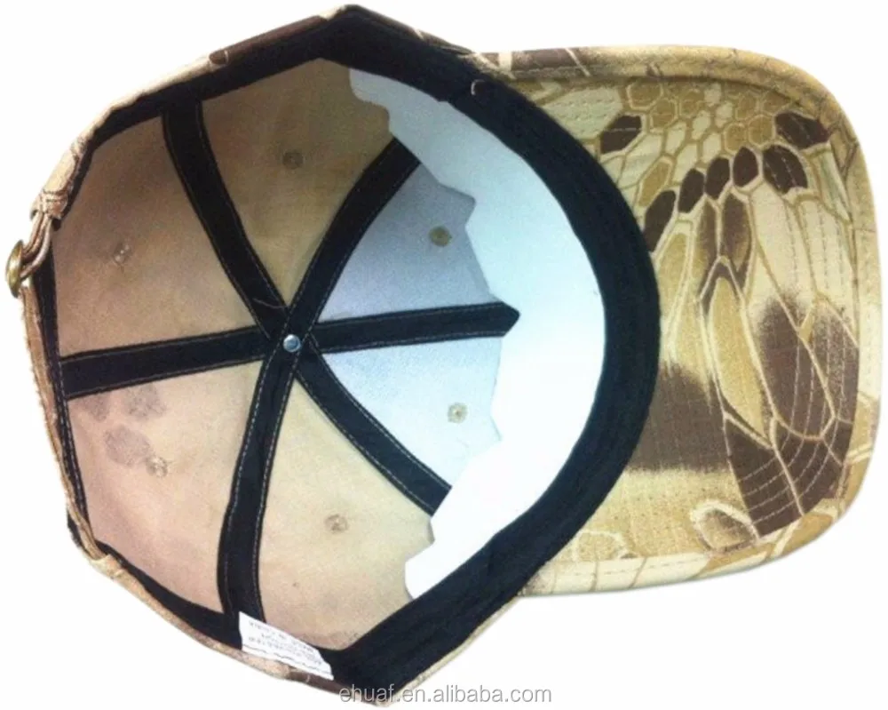 Оптовая продажа 6 панелей Спортивная камуфляжная шляпа rip stop green python