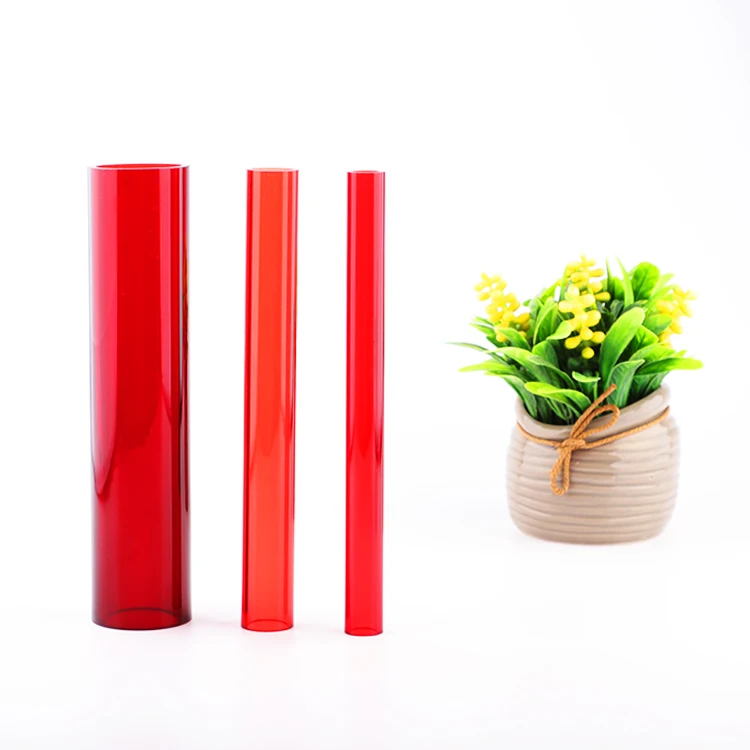 High quality factory newly developed red borosilicate glass primary color round tube square tubing pipe various sizes