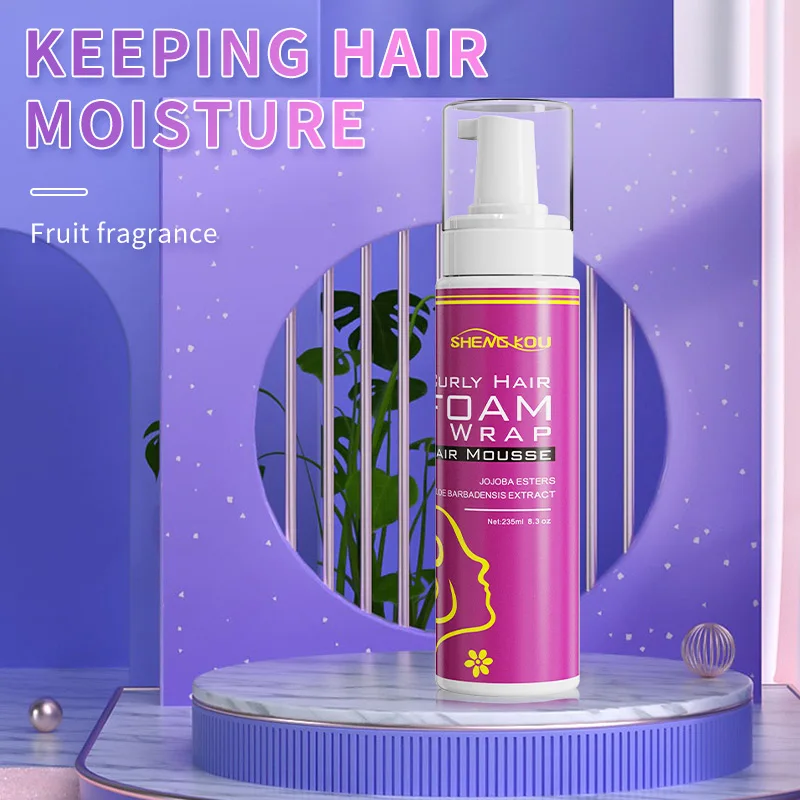 Custom Hair Product Vendor Mousse Professional Natural Styling Foam Mousse for Hair Curly Hair