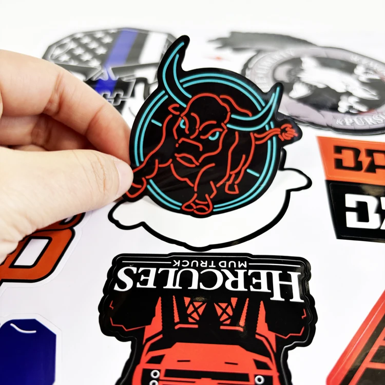 Wholesale Removable PVC Vinyl Sticker Sheets Custom Full Color Kiss Cut Hologram Promotional Labels