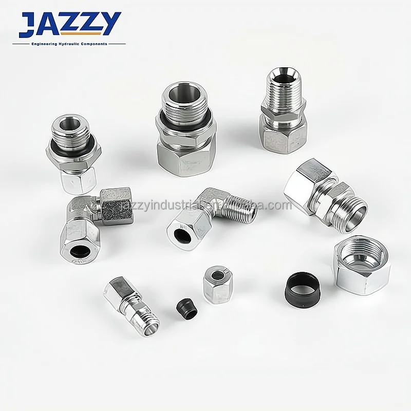 JAZZY DIN2353 compression fitting Ss Brass Tube to Tube/Male Thread/Female Port Adjustable Standpipe Fitting Compression fitting