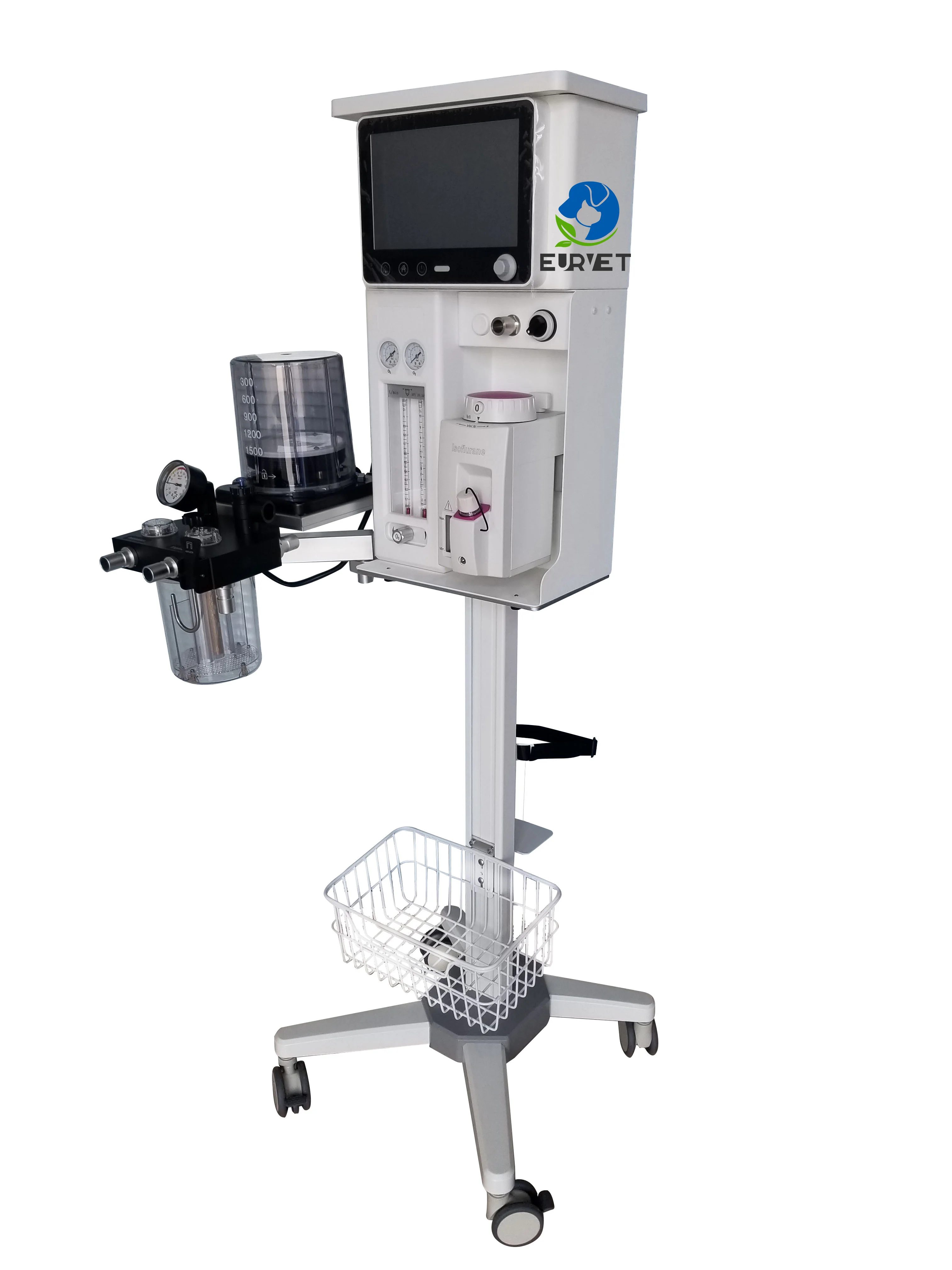 EUR PET Portable Veterinary Anesthesia System High Accuracy Vaporizer and Ventilator Device for Cats Dogs Horses Animal Use