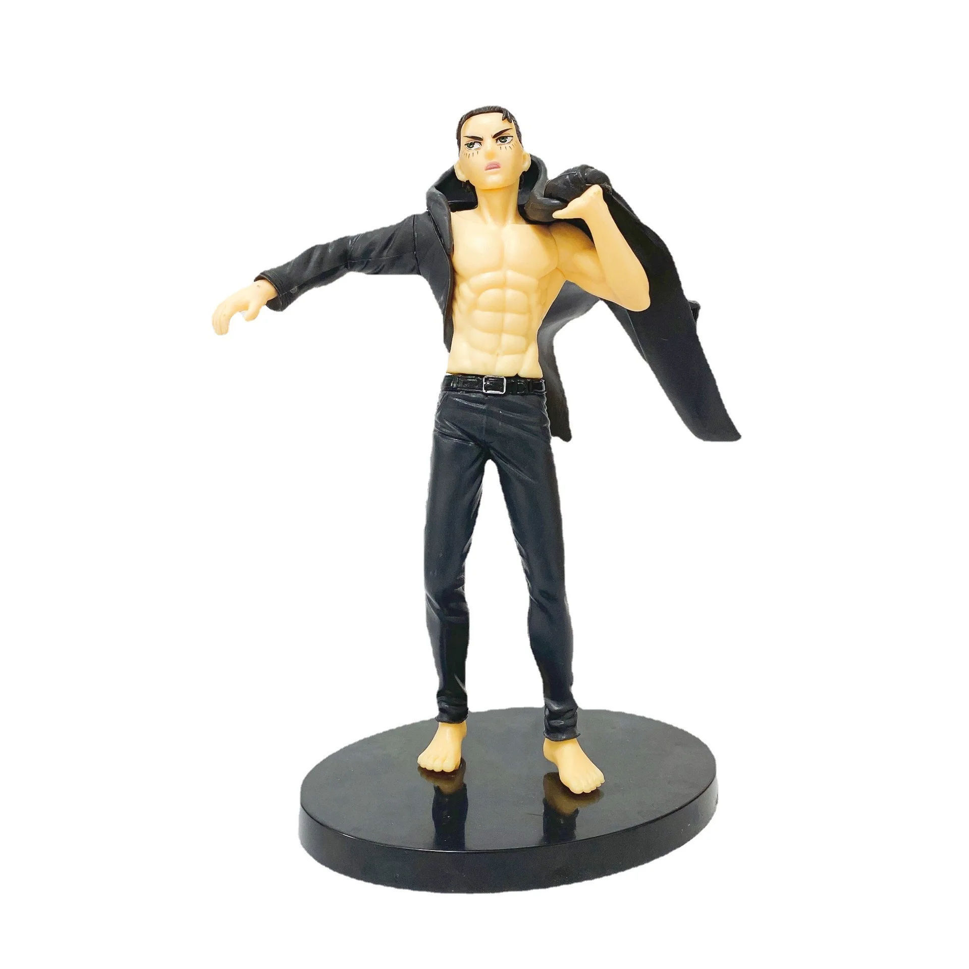 Attack on Titan Eren Jager Mikasa Ackerman Anime Vinyl Figurine Doll Action Figure Toys Collection Model Gift