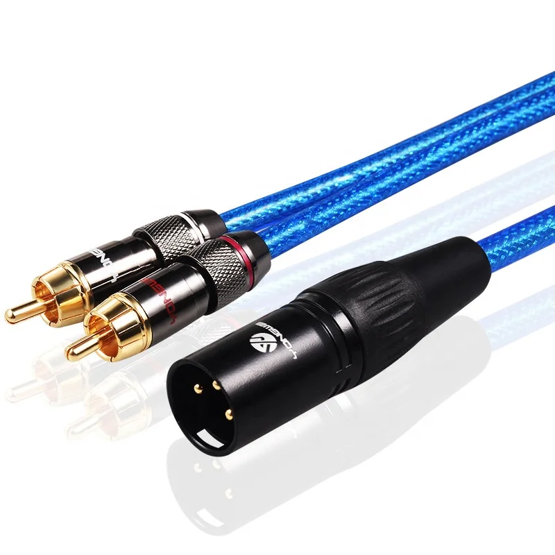 
WinAqum High-End Dual RCA to XLR Male Female 2RCA Cannon 3Pin Audio Cable Stereo Speaker Headphone Microphone L5100 