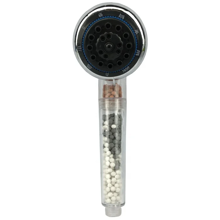Healthy Negative Ion Spa Filtered Shower Head germanium shower head filter natural mineral stone shower head with box packs