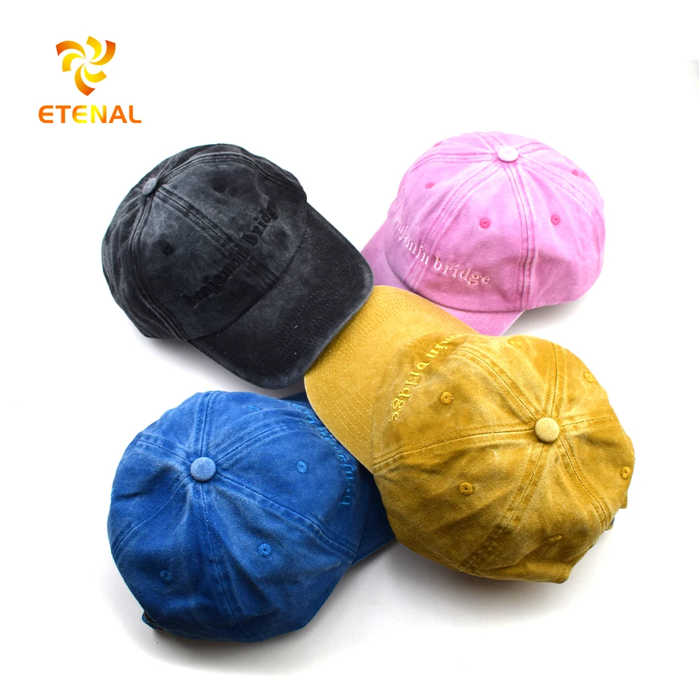 Vintage Cotton Washed Distressed gorras Hats Twill Plain sports caps Adjustable Dad Hat