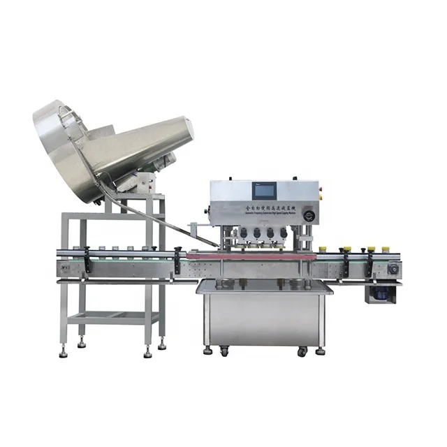 T Automatic Spindle Capping Machine with Vertical WheelCap Sorter