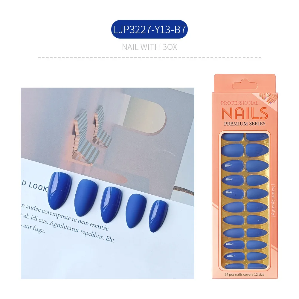 24Pcs Solid Scrub Design Long Middle Ballerina French Christmas Press On Nails ABS Artificial Fingernails Art for Women