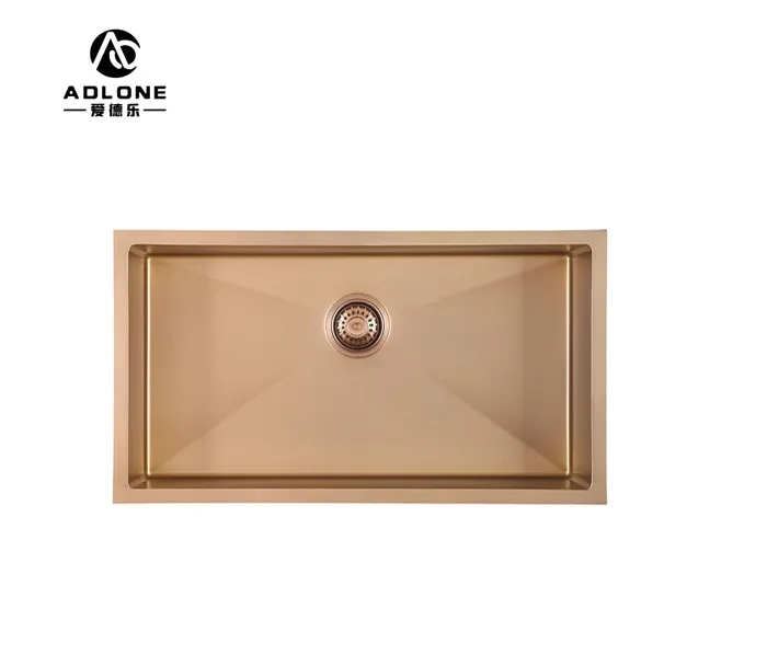 Luxury Stainless Steel Rectangular Hand Wash Sinks Rose Gold Under Mounted Bathroom Basin Sink