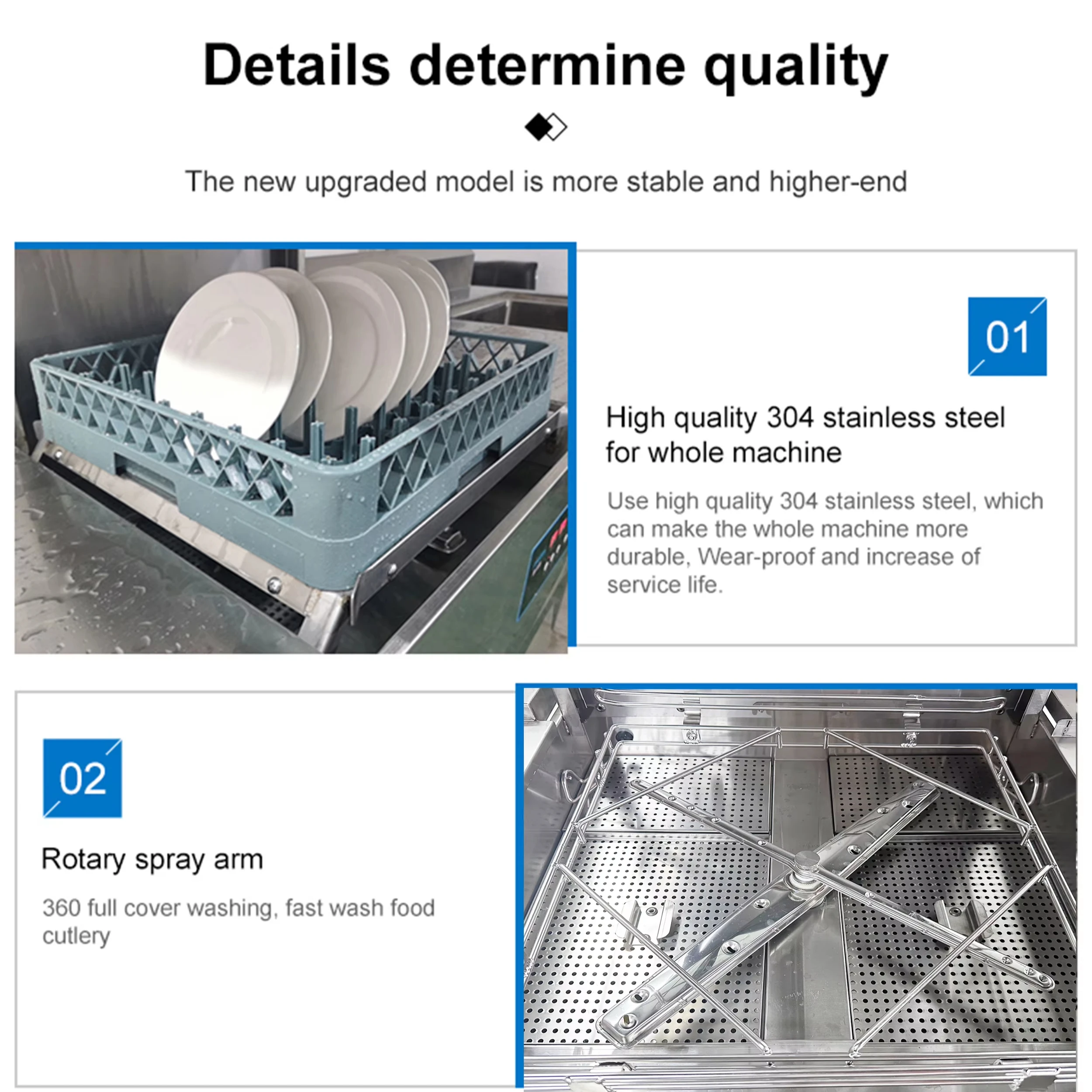 2024 Latest Models Commercial Restaurant Dishwasher Machine Kitchen Countertop Dishwasher Industrial Freestanding Dishwasher