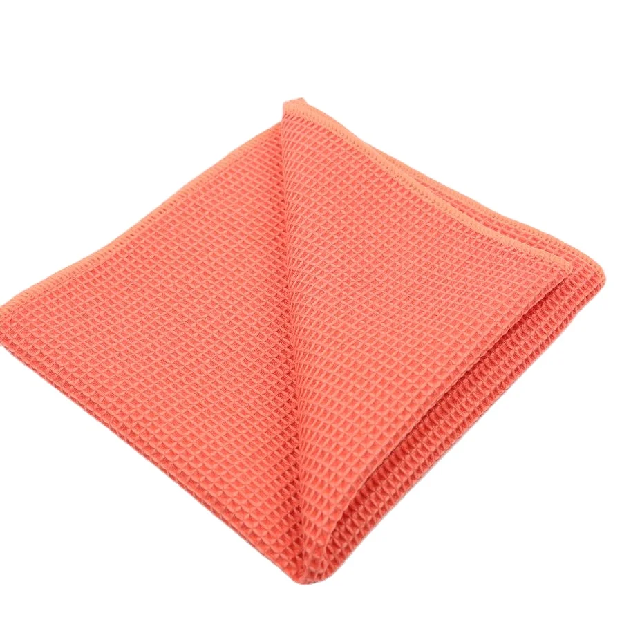Car wash towel knit waffle fabric for cleaning