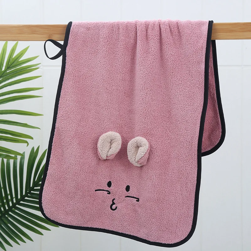 Wash towel microfiber towel cleaning cloth cute cartoon coral fleece towel
