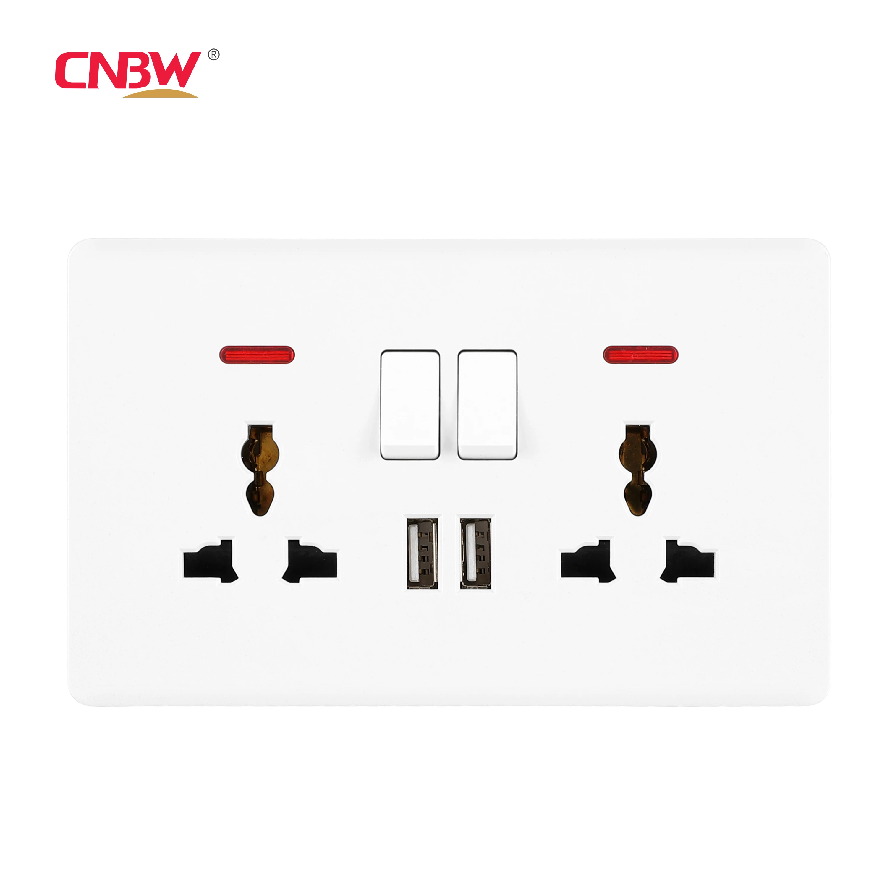 Wholesale Dual Usb Charger Power Wall White Socket Multifunctional 3 Pin 6 Pin