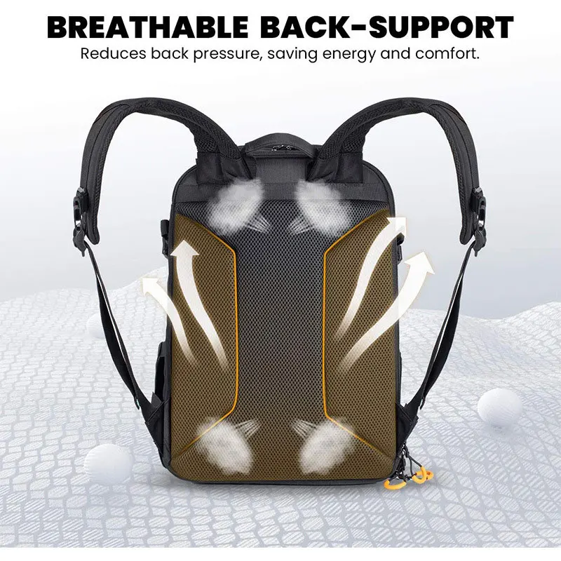 Custom Logo Travel Professional Large Photography Digital SLR Video Bag Waterproof Camera Backpack With 15' Laptop Compartment
