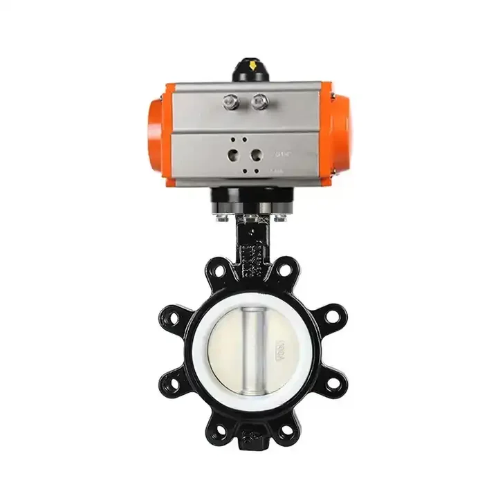 4 inch Cast Iron Air Control Lug Butterfly Valve Water SS Disc Pneumatic Control Butterfly Valve