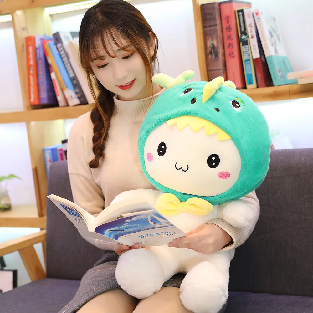 2022 New Style Kawaii Bunny Rabbit Bear Dinosaur Cartoon Animals Stuffed Plush Toy Pretty Gift For Girl