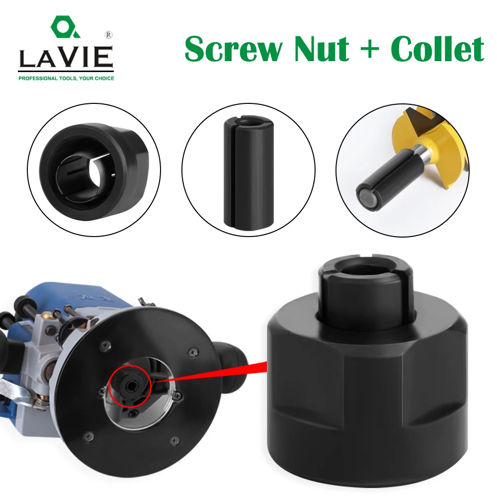 LAVIE  1pc 12.7mm Engraving machine chuck nut Electric Router Milling Cutter Accessories Conversion handle-C  CLMM2013