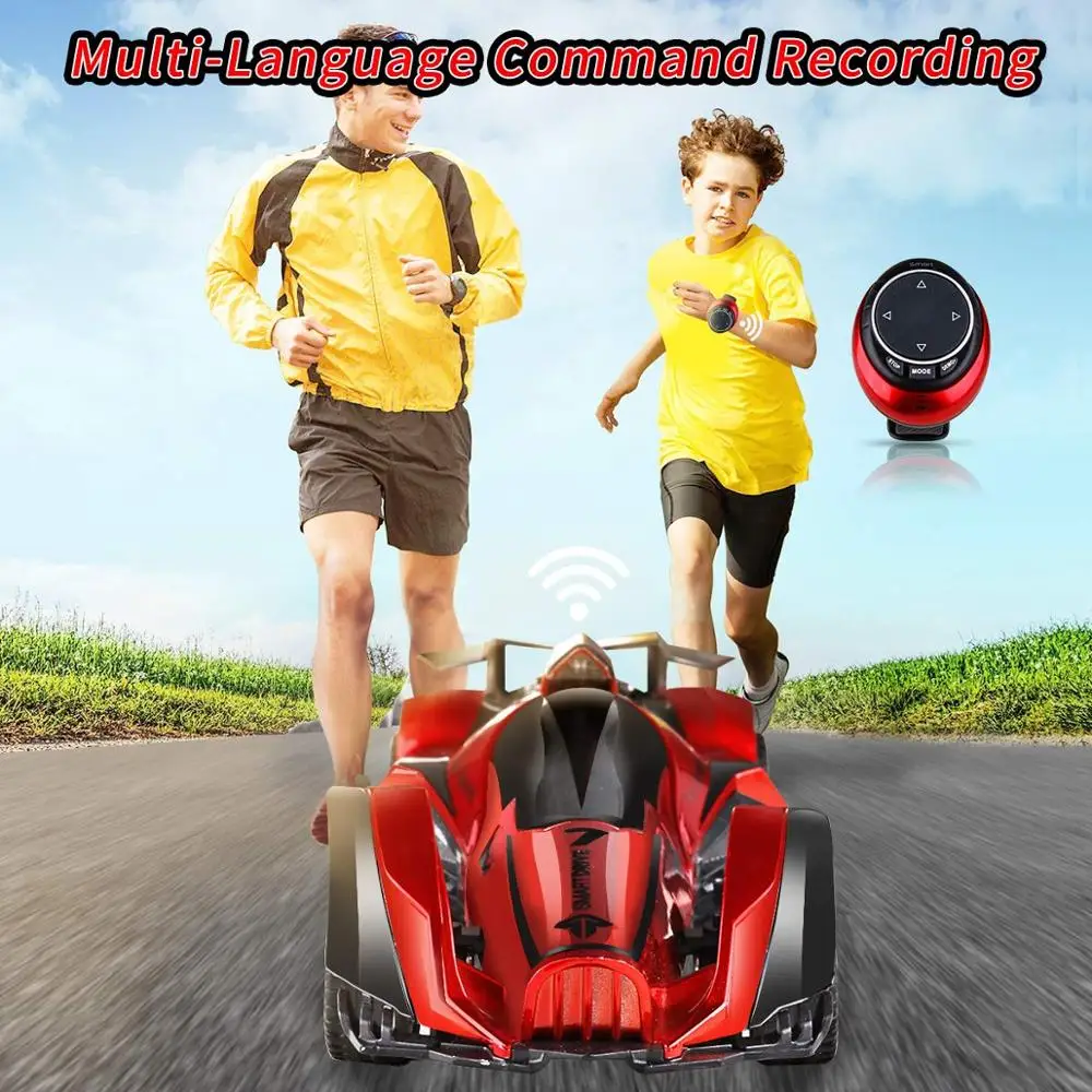 Voice Control Car Wireless 2.4G Remote Racing Car with 3 Modes and Wrist Watch Custom Voice Command Controllers