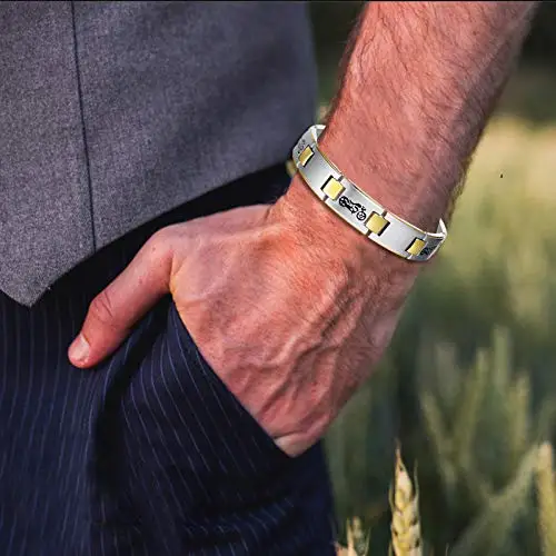 wholesale motorcycle magnetic closure for bracelets magnetic health magnetic clasp bracelet for men